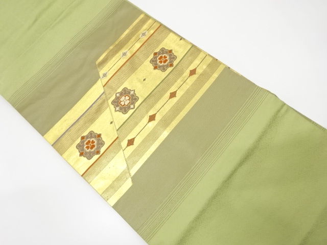 JAPANESE NAGOYA OBI / WOVEN FLOWER CREST